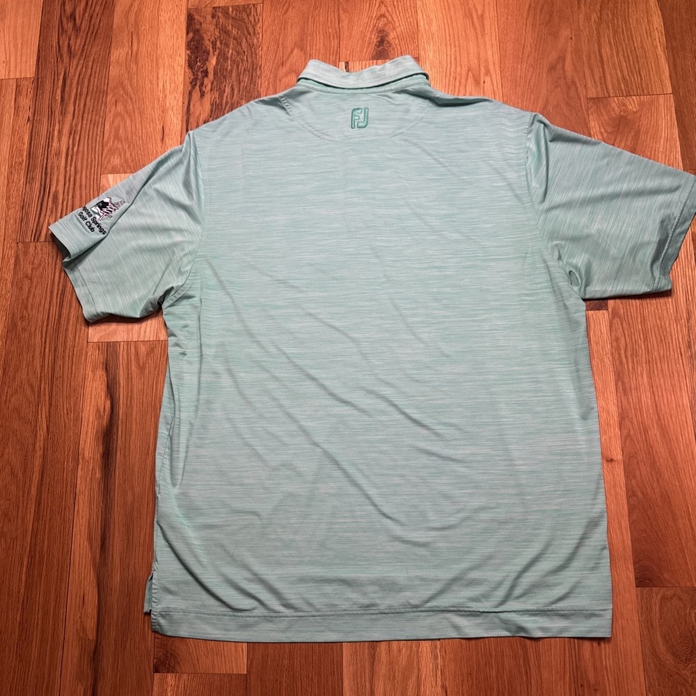FootJoy Golf Polo Athletic Fit Green Dry Fitting Golf Shirt Mens Size XL w/patch - Picture 7 of 8